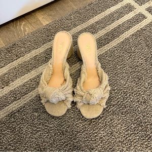 Zara Beige Bow Heels